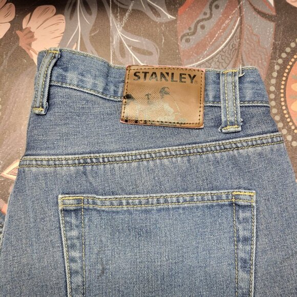 Stanley 36x30 Medium Wash Denim Blue Fleece Lined  Men's Heavy Work Jeans - Picture 5 of 11